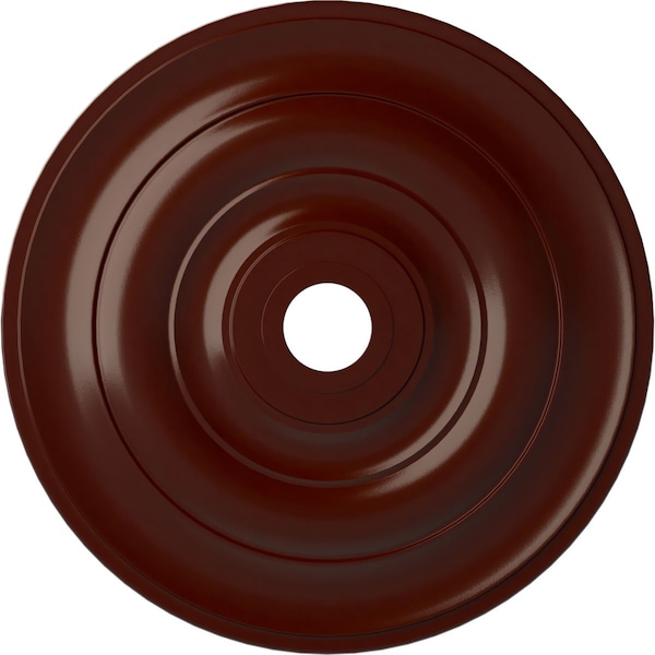 Ekena Millwork Jefferson Ceiling Medallion (Canopies up to 5"), 26 1/2"OD x 3 5/8"ID x 1 1/2"P, Brushed Mahogany CM26JEBMF - main